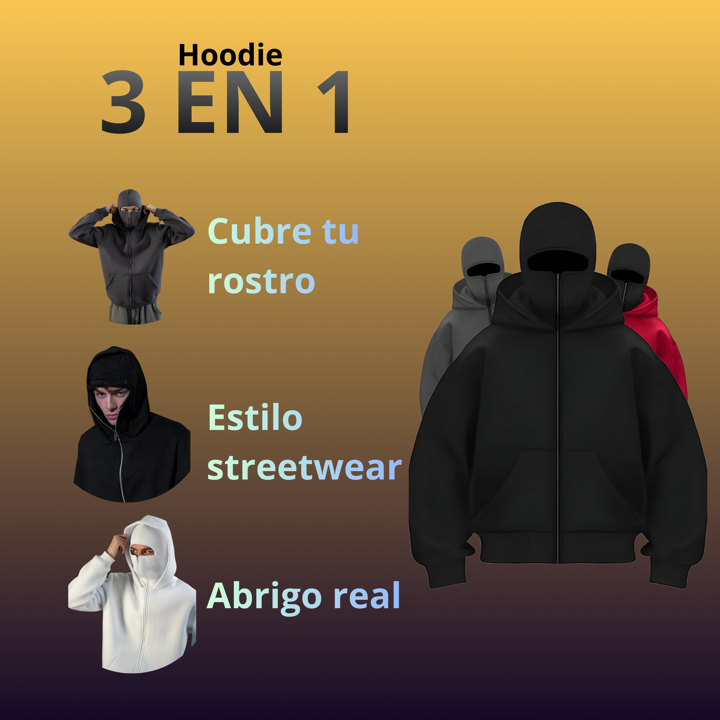 Hoodie Y2K 3 en 1
